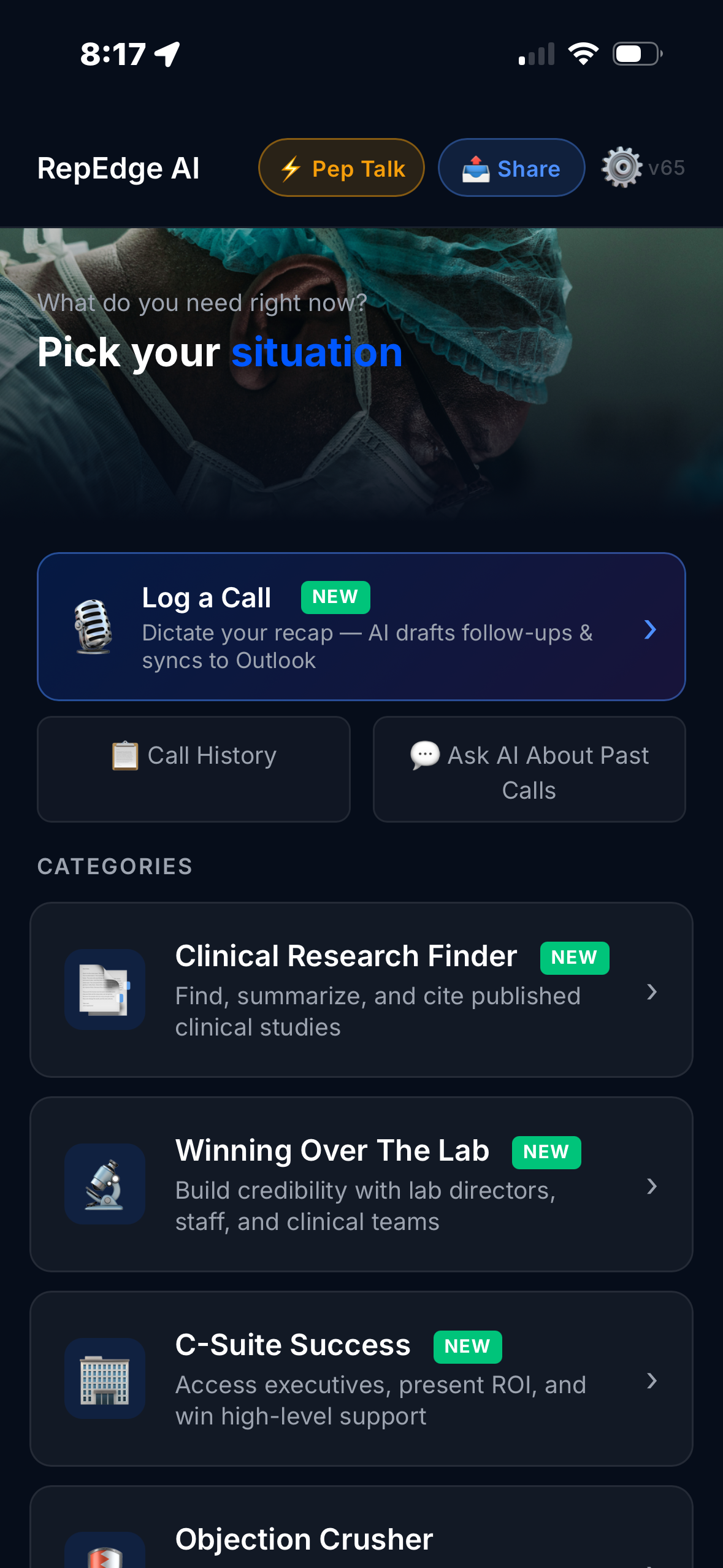 Call Logging step 1