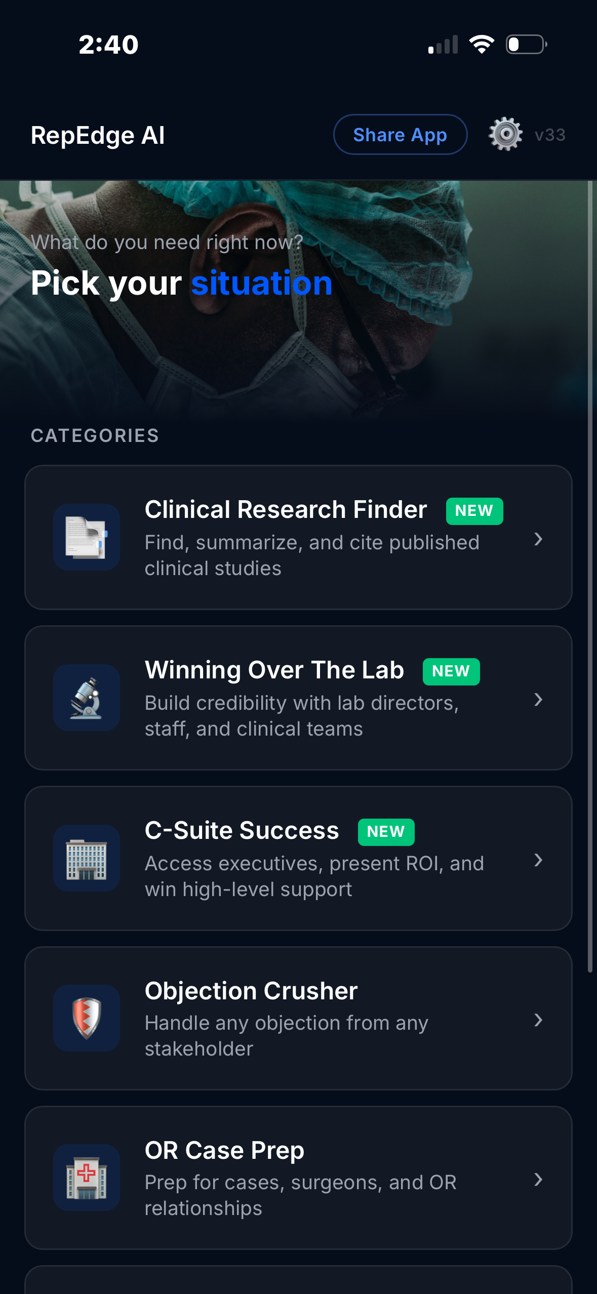 Pick Your Category