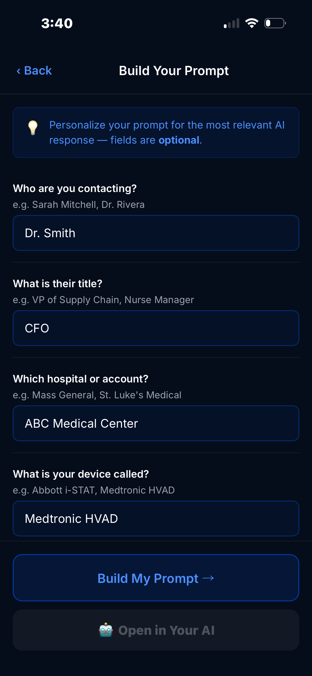 Customize With Your Info